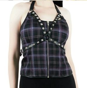 NWT killstar tartan susie harness top